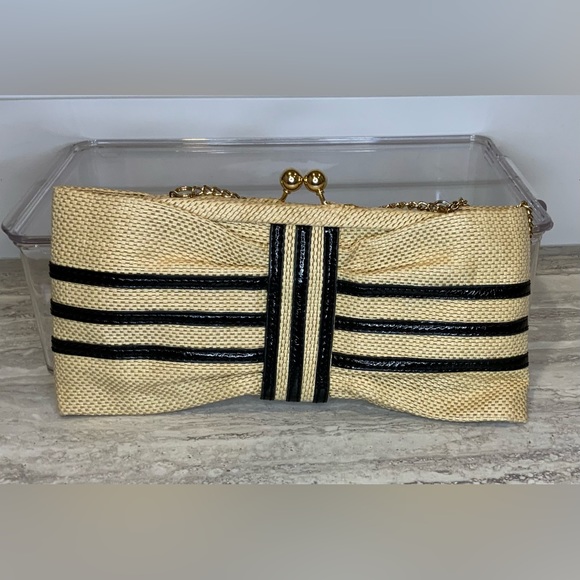 NINE WEST Beige Jute Woven Clutch - Picture 2 of 3